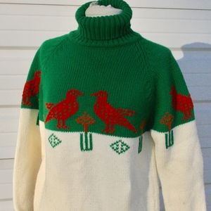Cowichan Curling Sweater turtleneck Vintage